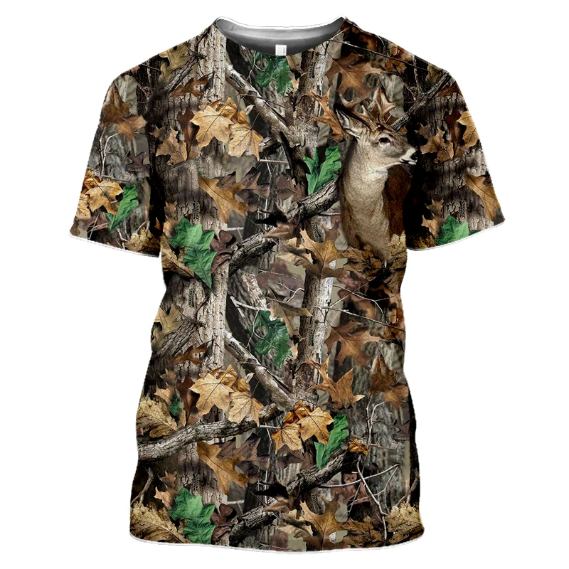 Outdoor Hunting Camouflage T-shirt Men 3d Print Summer Cool  Tops Sport Camo Fashion Gym Tees Shirts Mens Clothes