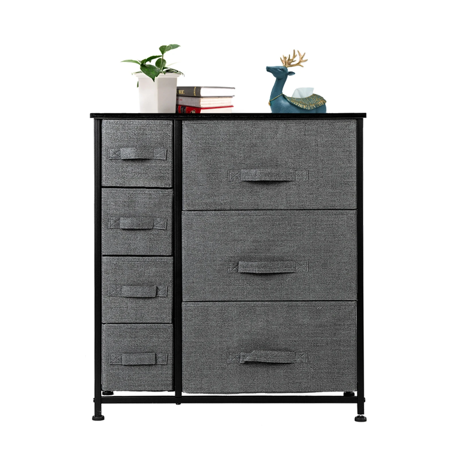 Dresser With 7 Drawers - Furniture Storage Tower Unit For Bedroom Hallway Closet Office Organization Easy Pull Fabric Bins