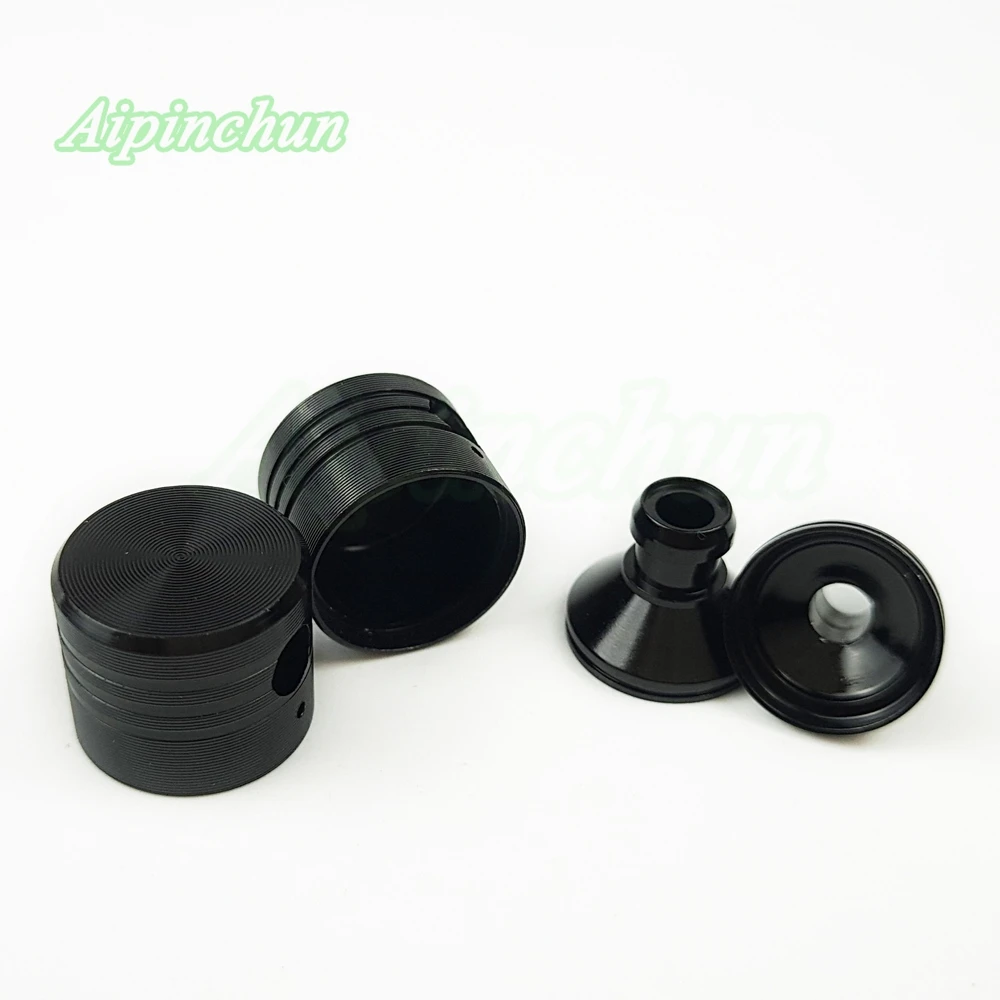 Aipinchun ปลอกหุ้มหูฟังชนิดใส่ในหูสีดำชิ้นส่วน DIY สำหรับลำโพงขนาด10มม.