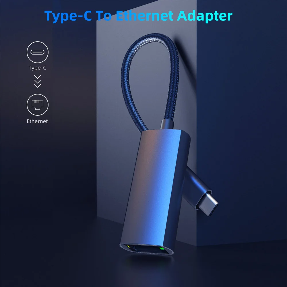 USB C Ethernet USB-C to RJ45 Lan Adapter for MacBook Pro Samsung Galaxy S10/S9/Note20 Type C Network Card USB Ethernet