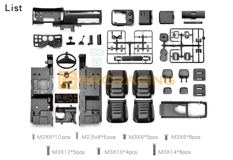 Für 1/10 Rc Auto Traxxas Trx4 K5 Innenraum Pioneer 1979 Simulation Mittelkonsole Sitz Modifikation Teile Grc G161kb – Detail 2