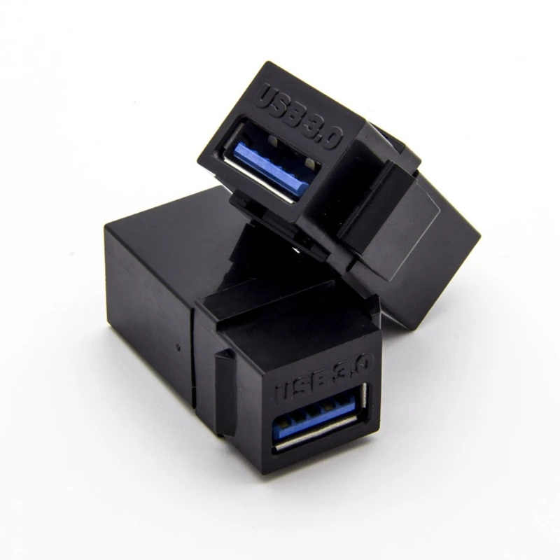 USB 3.0 Keystone Jack Inserts 2-Pack USB to USB Adapters Female to Female Connector for Wall Plate Outlet Panel Accs