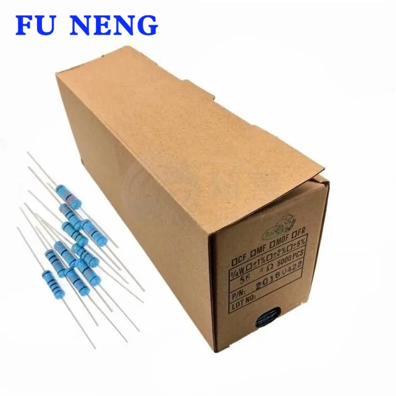 100 stücke 2,2 ohm 1/4W 2,2 R Metall film widerstand 1%