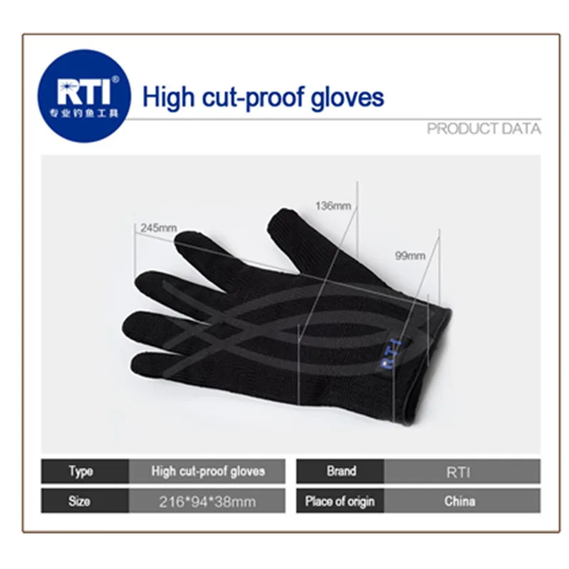 High-strength Grade Level 5 Protection Safety Anti Cut Gloves Kitchen Cut Resistant Gloves for Fish Meat Cutting Safety Gloves