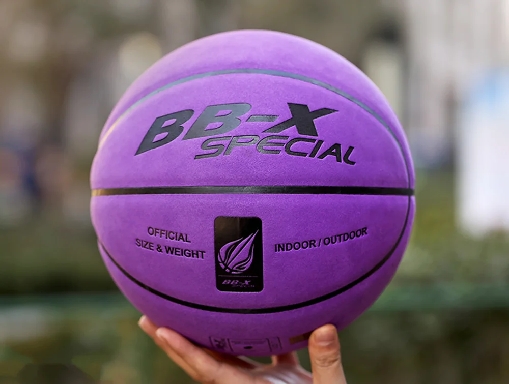 جديد جودة عالية يمكن ارتداؤها الجلود شعور جيد حجم 7 لينة جلد الغزال كرة السلة في الهواء الطلق في الداخل