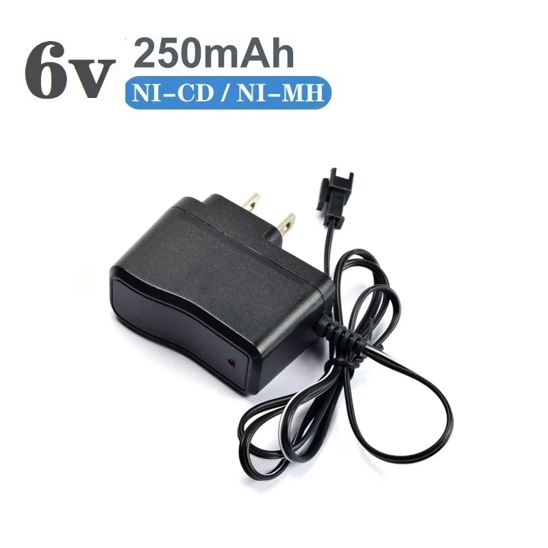 6V Battery Charger for NiCd NiMH battery Input 100V-240V with Tamiya KET-2P Plug charger For RC toys 6V Charger With SM Plug