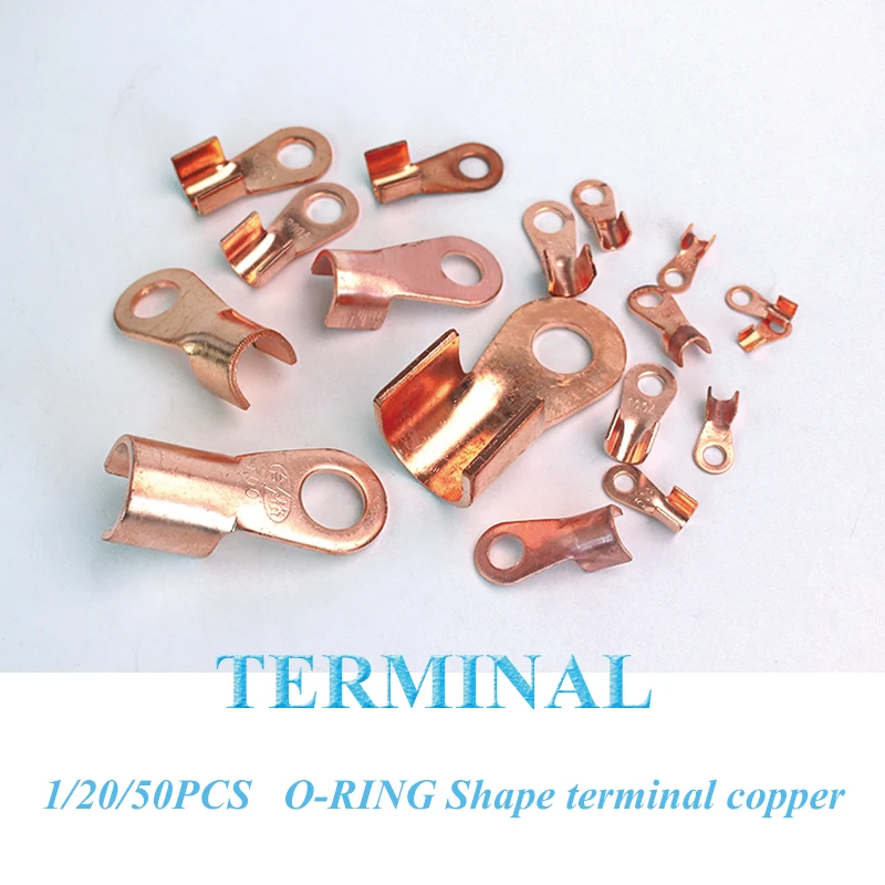 

1/20/50PCS Terminal OT Series Splice Wire Dia Copper O shape Circular Naked Battery Cable Connector Open Lug