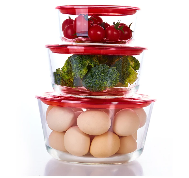 Glass Lunch Box Freshness Bowl Large Capacity Crisper Food Grade Special   with Lid Microwave Oven Heated  