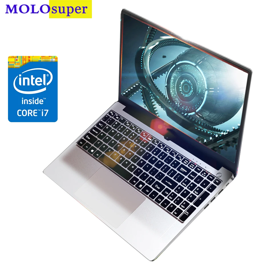 Molosuper 15.6 pollici Core I7 notebook laptop 8GB o 16GB RAM 512GB SSD 1TB HDD IPS FHD schermo metallo windows 10 computer da gioco