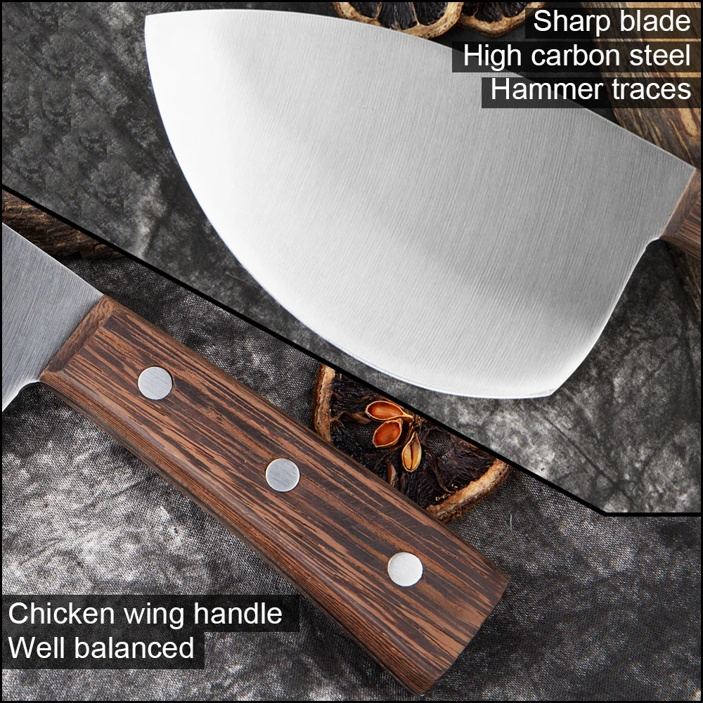 XITUO DIY Knife Blank Sharp Blade Handmade Chef Knives Stainless Steel Meat Bone Butcher Knife Kitchen Cutlery Cooking Tool