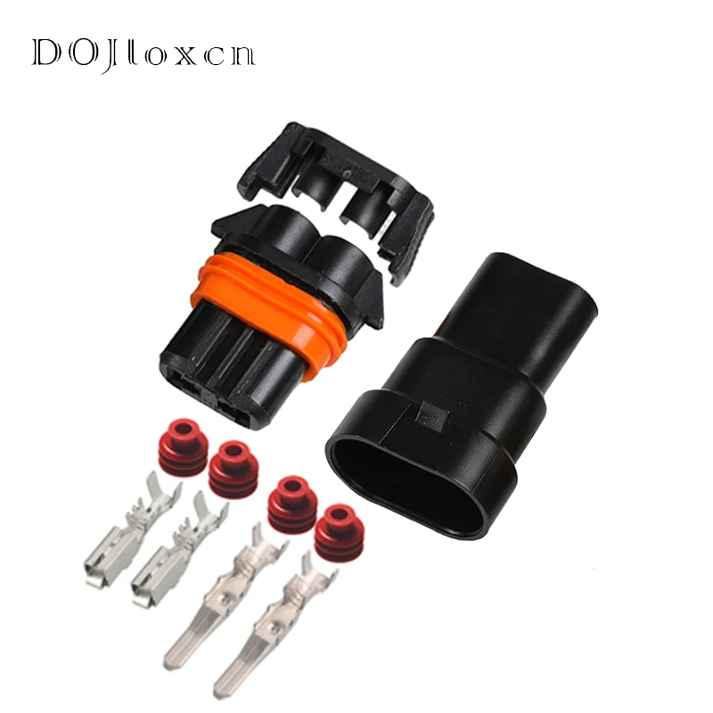 1/5/10/20/50 Sets 2 Pin 12059183 12084167 Car HID Xenon Lamp Connector Delphi Automotive 9005 Ballast Male Female Plug