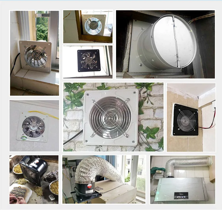 4 Inch 20w 220v Ventilator Extractor Uitlaat Fans Hoge Snelheid Boost Ventilator Wc Keuken Badkamer Opknoping Muur vensterglas