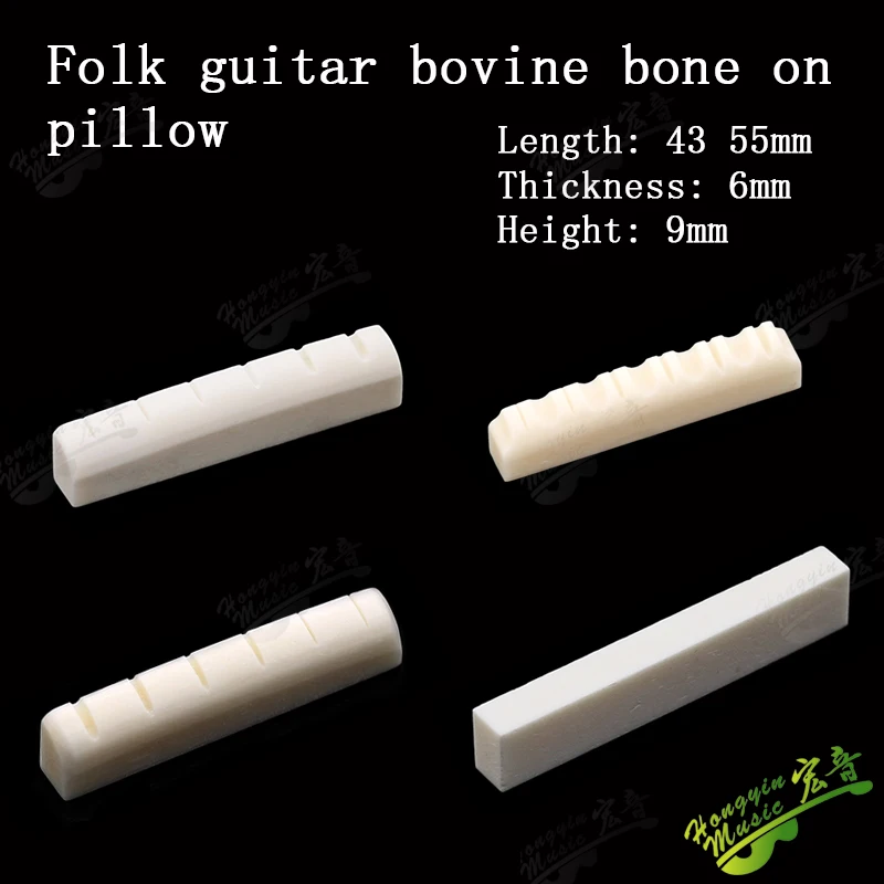 Acoustic guitar  and 4 5 6 7 12String Bass guitar nut slotted, upper and lower nuts slotted in various sizes Made of Bovine bone