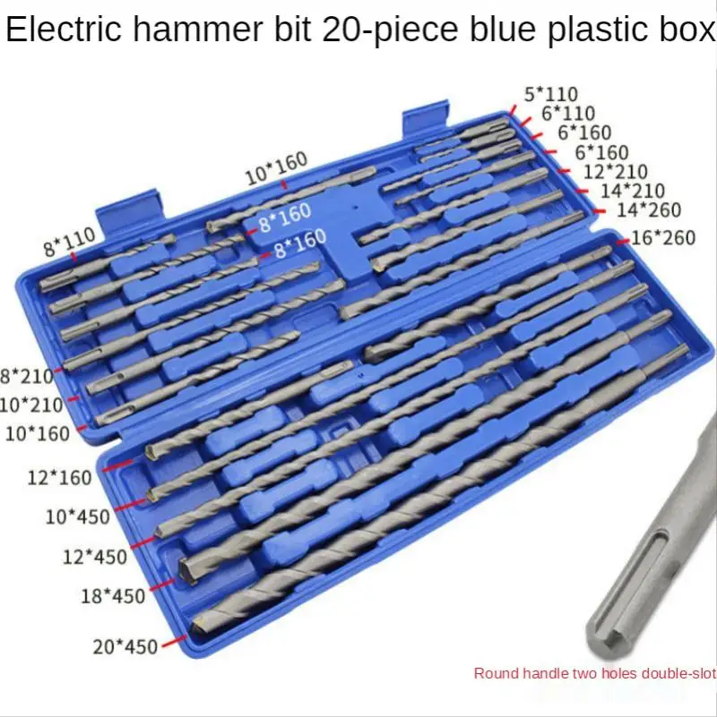 Búa Hơi Vít Bộ Gõ Thông Qua Tường Xi Măng Khoan Hơi Hợp Kim Nhựa 20Pc