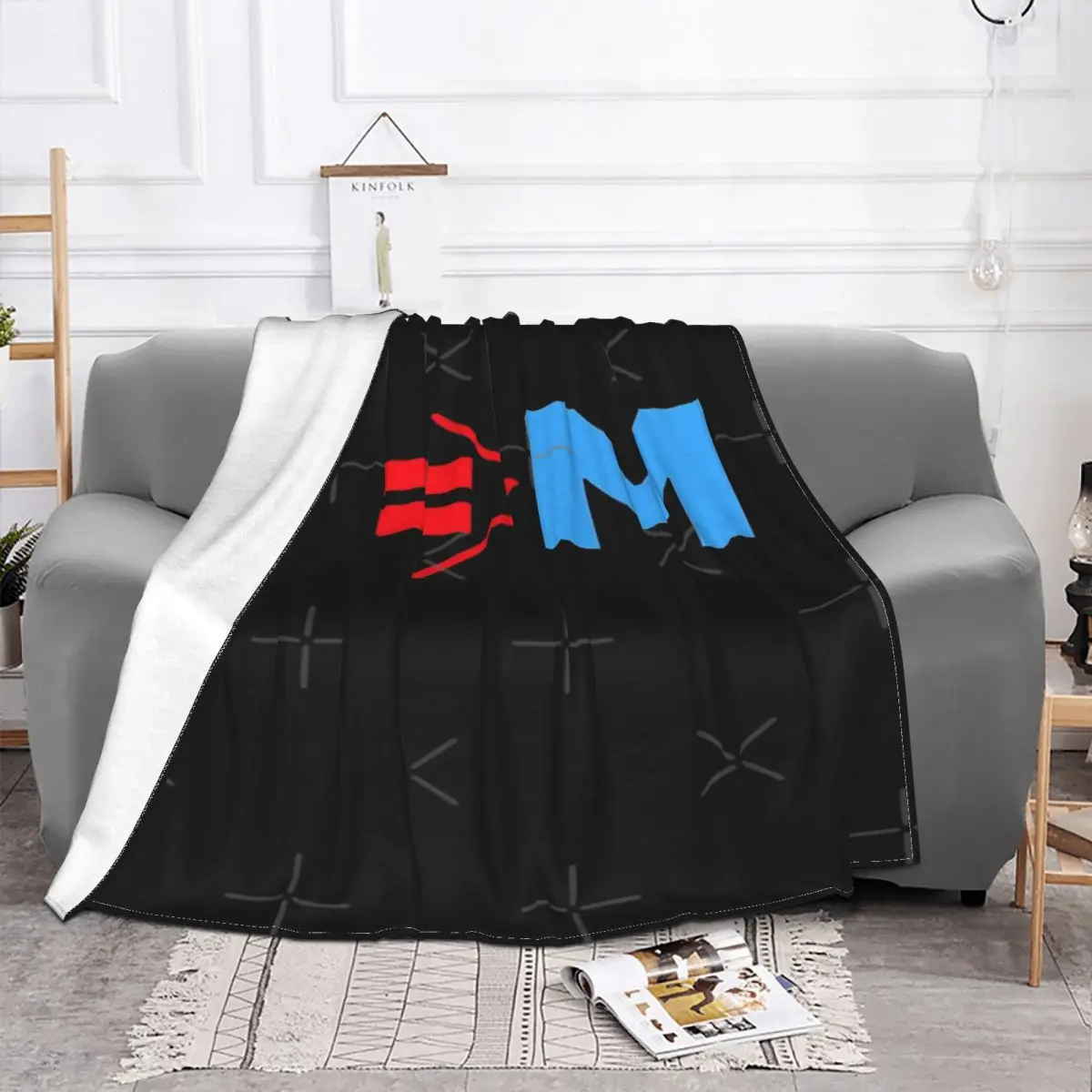 F M-Manta a cuadros para cama, cobertor de cama de invierno, manta doble de 90 cm