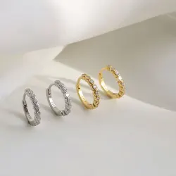 REETI 925 Sterling Silver Earrings Round zircon Hoop Earrings For Women Gift earings fashion jewelry