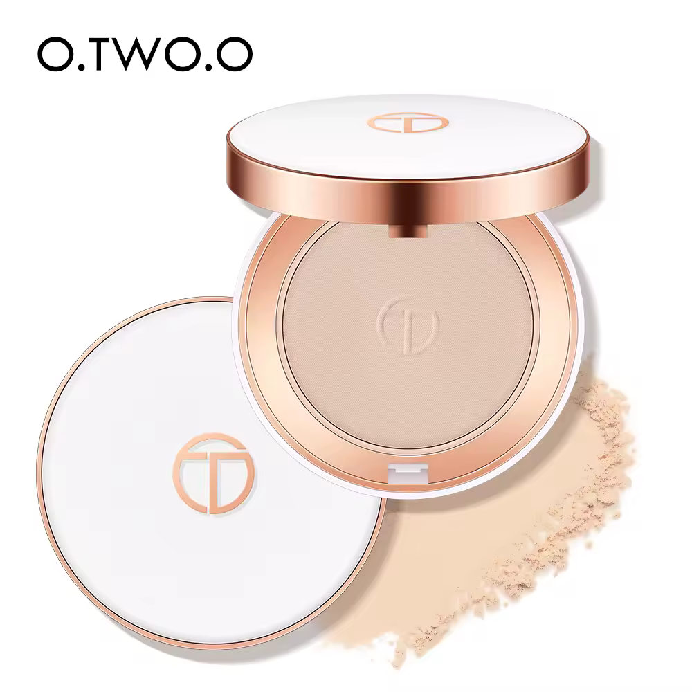 O.TW O.O פנים הגדרת אבקת כרית קומפקטי אבקת שמן-בקרת 3 צבעים מט גימור חלק קונסילר איפור פודר