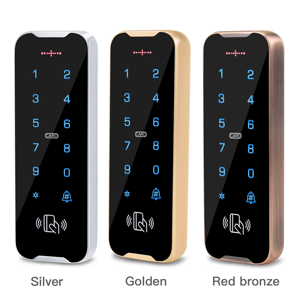 IP68 Waterproof Access Control Keypad Outdoor RFID Access Controller Metal Keyboard 125KHz EM Cards Door Opener System WG26/34