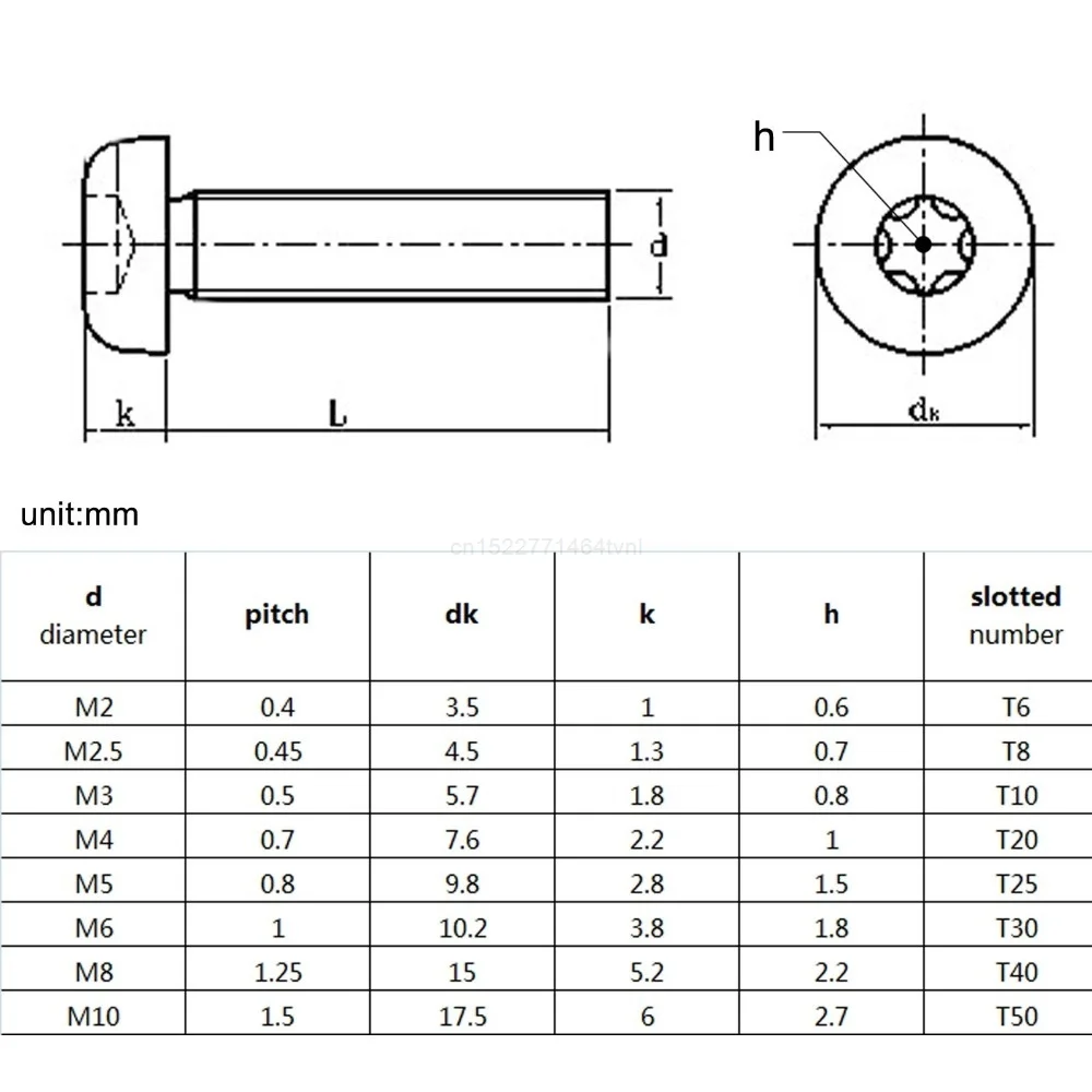 10/50pc M3 M4 M5 M6 304 stainless steel Six Lobe Torx Button Pan Round Head with Pin Tamper Proof Anti Theft Security Screw Bolt