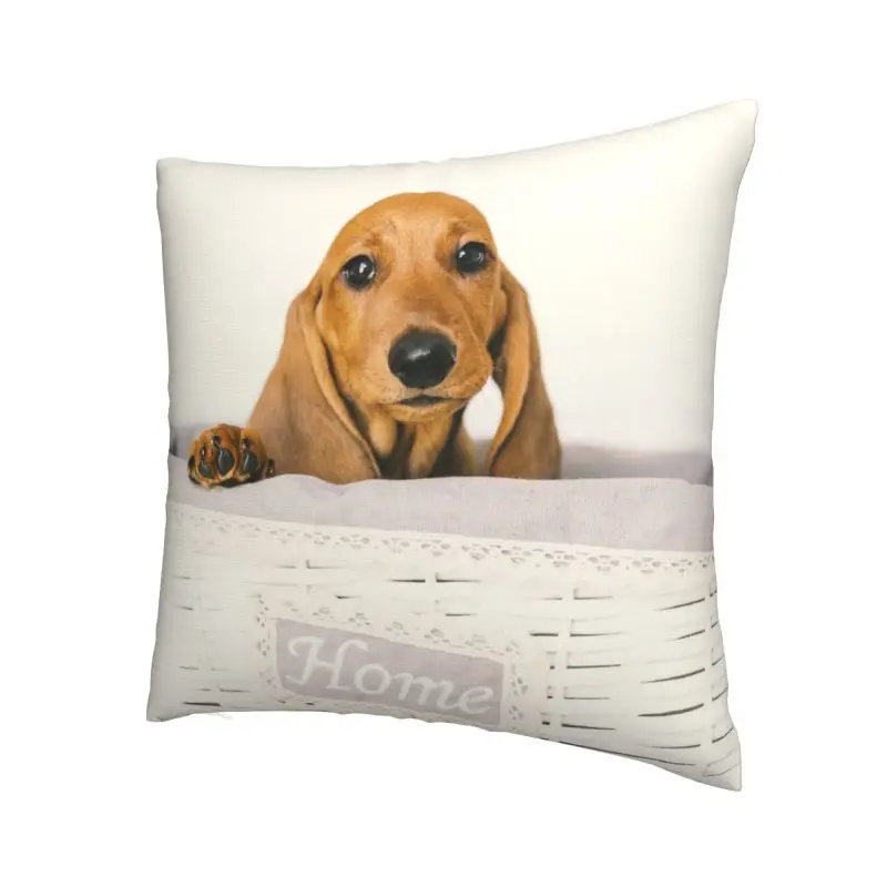 Fashion Cute Dachshund Dog Print Pillow Cover Decoration 3D Printing Sausage Wiener Badger Dogs Cushion Cover for Living Room