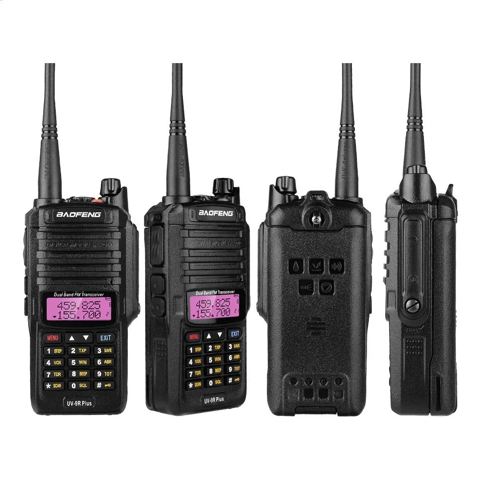 2pcs 10W Baofeng UV-9R Plus Waterproof Walkie Talkie Tolki Wolki CB Radio UV 9R Ham Transceiver Uhf Vhf Radio Hf UV9R Transmiter