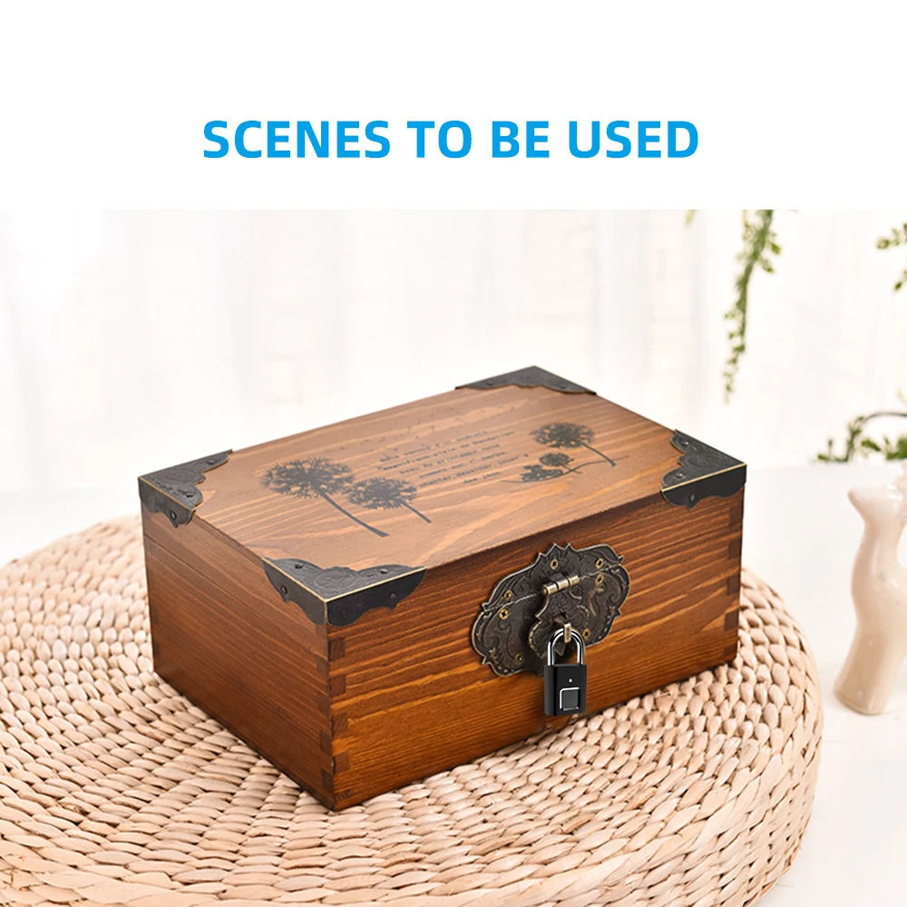 ミニUSB充電式スマート指紋ロック盗難防止セキュリティドア荷物ケース小型ボックスロック