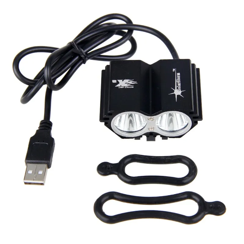 8000 Lumens LED Bike Light 4 Modes USB Charging Front Handlebar Bicycle Lamp 2 in 1 Cycling Headlight MTB Night Riding Light