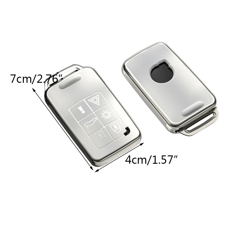 TPU Car Key Case Compatible for S80 XC60 Remote Exquisite Shell Auto Accessories Vehicle for Smart Key