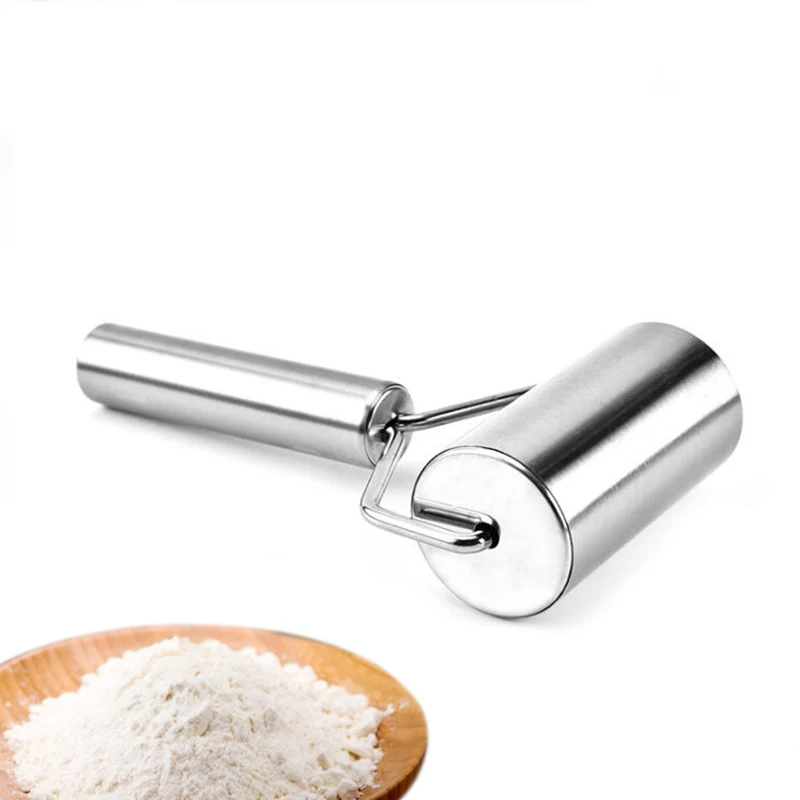 Stainless Steel Double Head Rolling Pin Non-stick Dough Pastry Roller Kitchen Dumplings Machine Noodles Pizza Pies Baking Tools