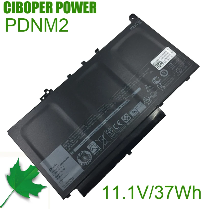 

CP Laptop Battery PDNM2 579TY 0F1KTM PDNM2 11.1V/37Wh/3180mAh For Latitude 12 E7470 E7270 Series Notebook