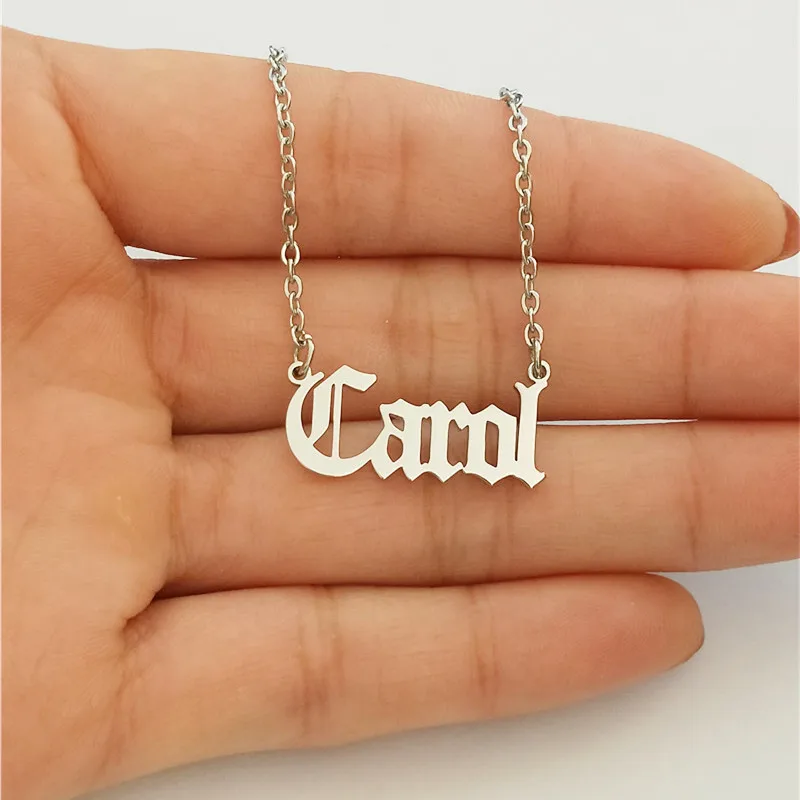 Custom Name Necklace Jewelry For Women Stainless Steel Customized Letter Pendants Collares Para Mujer Personalized Gift