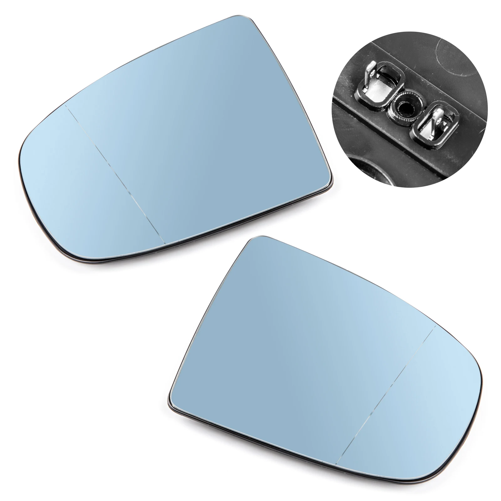 

Pair Heated Wing Side Mirror Blue Glass For BMW X5 X6 E70 E71 E72 2008-2014 51167174981 51167174982