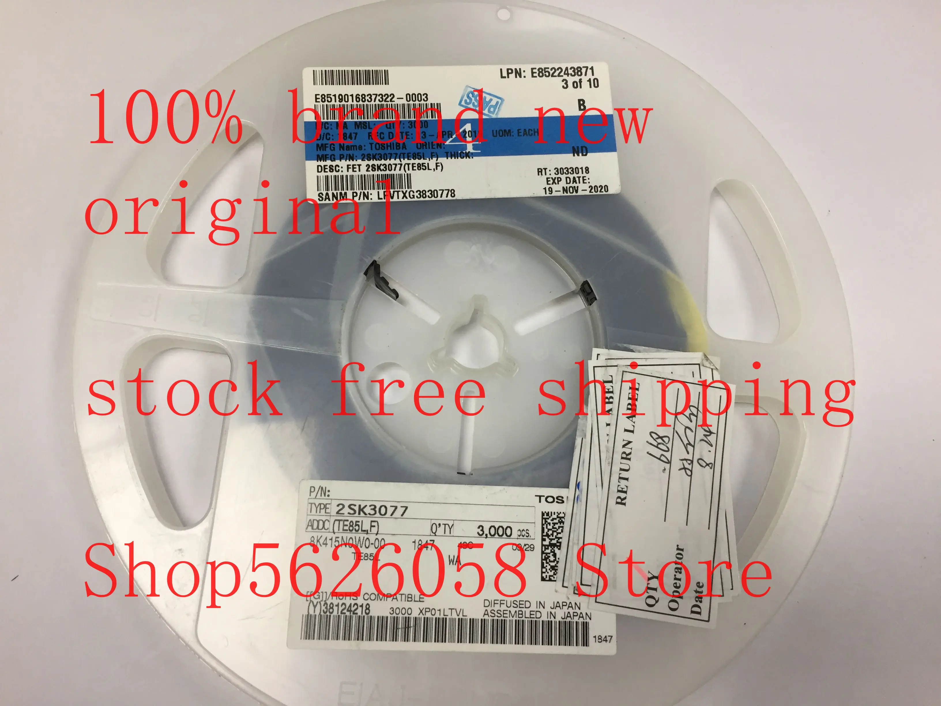 

2SK3077 2SK3077(TE85L.F) SOT343 100% new original 50PCS/LOT STOCK