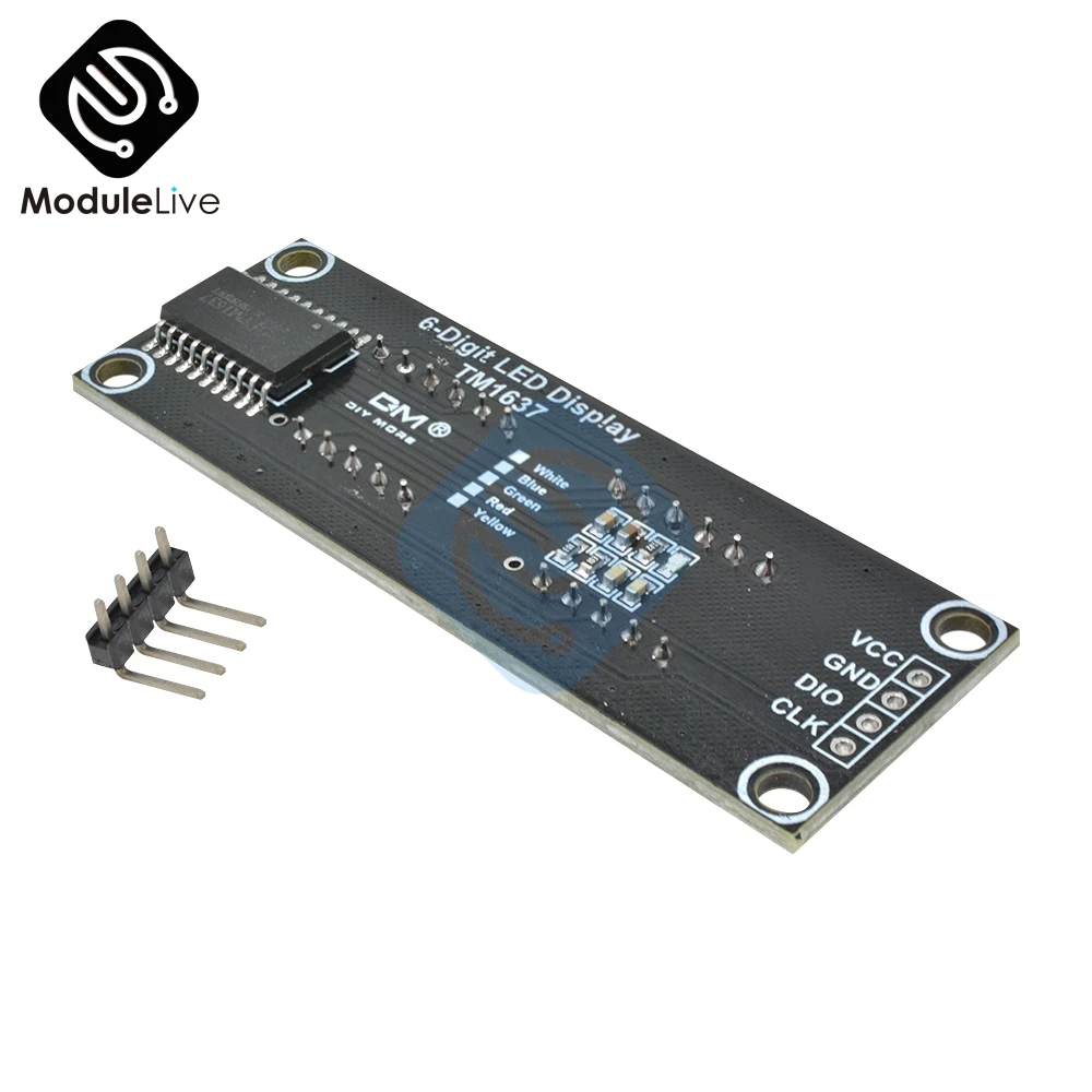 Nuovo TM1637 6 Bit 5V Digital Display A LED Module Per Arduino 7 Segmenti Da 0.36 Pollici Decimale Orologio Rosso Anodo tubo Doppio Dots Modulo