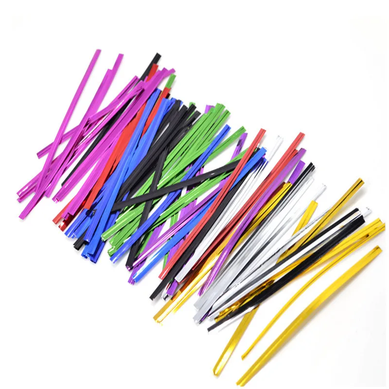 800 teile/los 6 cm Süßigkeiten Tasche Stahl Backen Verpackung Ligation Lollipop Dessert Abdichtung Draht Metallic Twist Krawatte – Detail 2