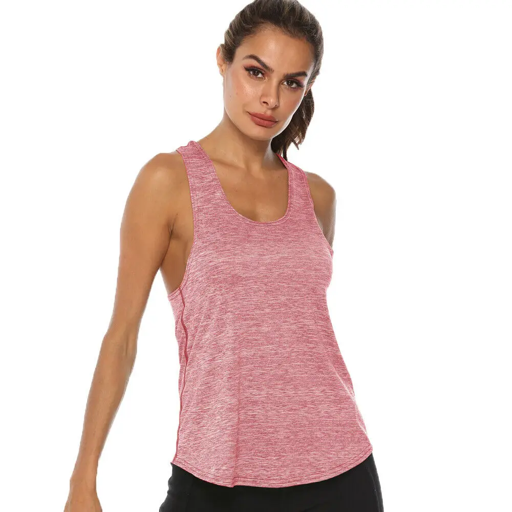 Women Fitness Yoga Shirt Sports Gym Racer Back Running Vest Jogging Yoga Tank Top 5 Colors Female Yoga Shirts Workout Wear