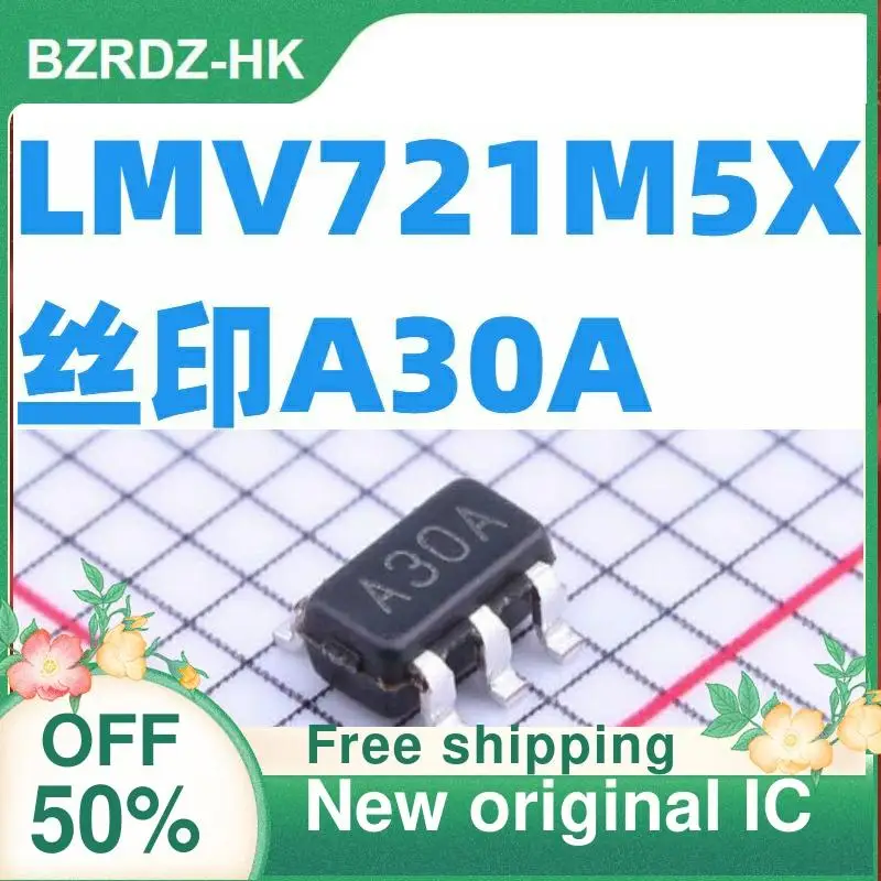 วงจรรวม LMV721M5X LMV721 20ชิ้น A30A SOT23-5ใหม่