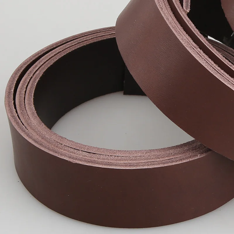 Tuscany Italy Vegetable Tanned Leather Genuine Leather Men\'s High Quality Belts Full-Grain Leather Handmade DIY Headless Belt