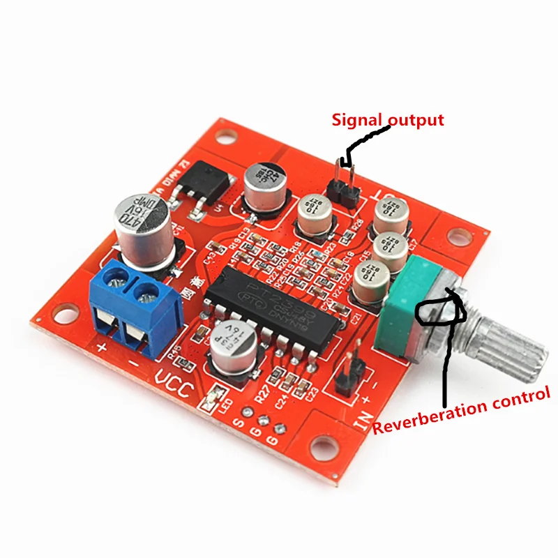 1PCS PT2399 microphone reverberation board karaoke reverberation board without preamplifier function module effect beyond M65831