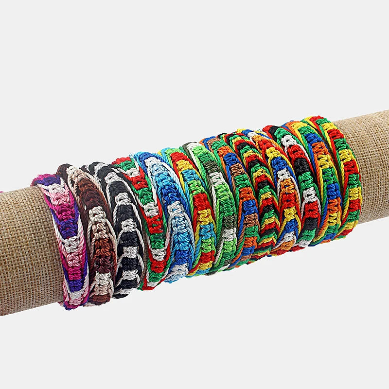 10 Style Handmade Multi Color Woven Rope Bracelet Women Men Lucky Charm Adjustable Surfers Bracelet Friendship Jewelry