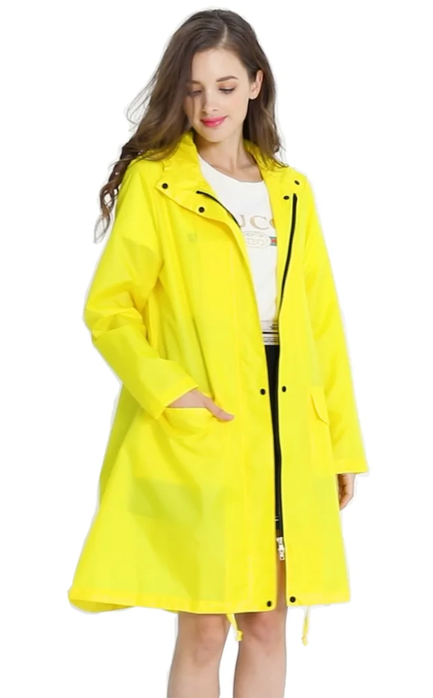 Women Raincoat Breathable Portable Ladies Long Raincoat Waterproof  Rain Coat Women  Jacket