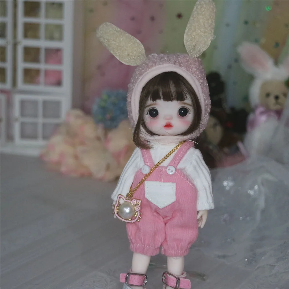 16CM 超キュートファッションスーツプリンセスドール 1/8スケール手作りメイクBJD OB11関節ボディフィギュア人形おもちゃ女の子向けギフト C1608