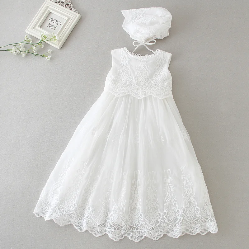 

Wholesale Baby Girls Dress Kids First Birthday Infant Frocks for Baptism Bridesmaid Wedding Party Christening Vestidos W9