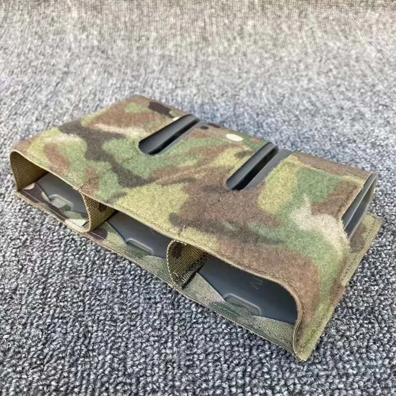 Outdoor Vest FCSK KTS Triple Magazine Bag Pouch Built-In Clips Triple 556 Fast-Retrieving Magazine Bag Laser Cutting Process