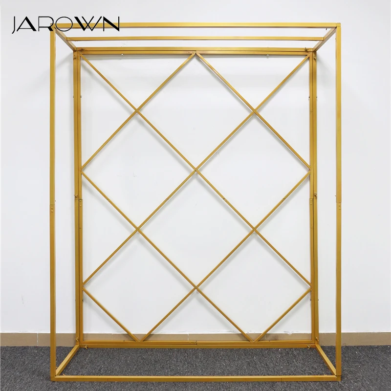 JAROWN Wedding Background Grid Cross Rectangle Stand Decoration Flower Stand Birthday Party Home Decor Geometric Square Frame