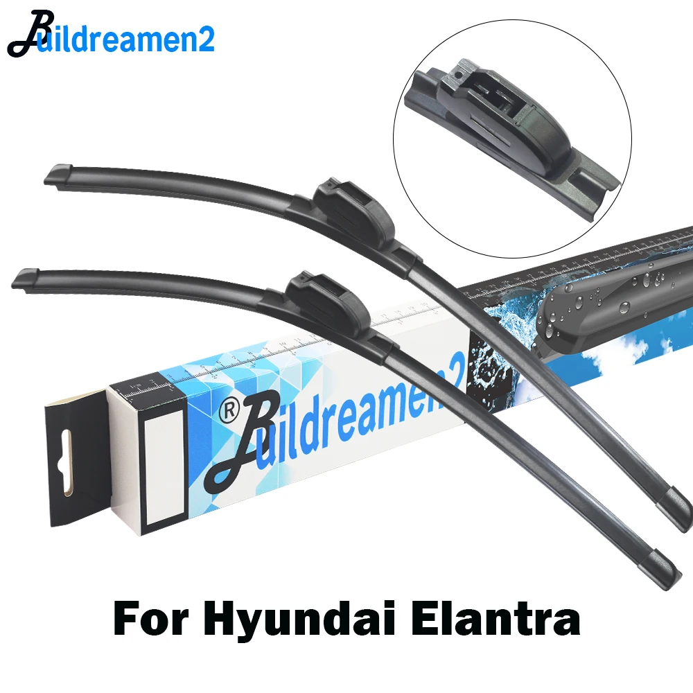 

Buildreamen2 Car Wiper Blade Auto Rubber Windscreen Wiper For Hyundai Elantra Sedan Wagon Hatchback Coupe Touring GT 1990-2018