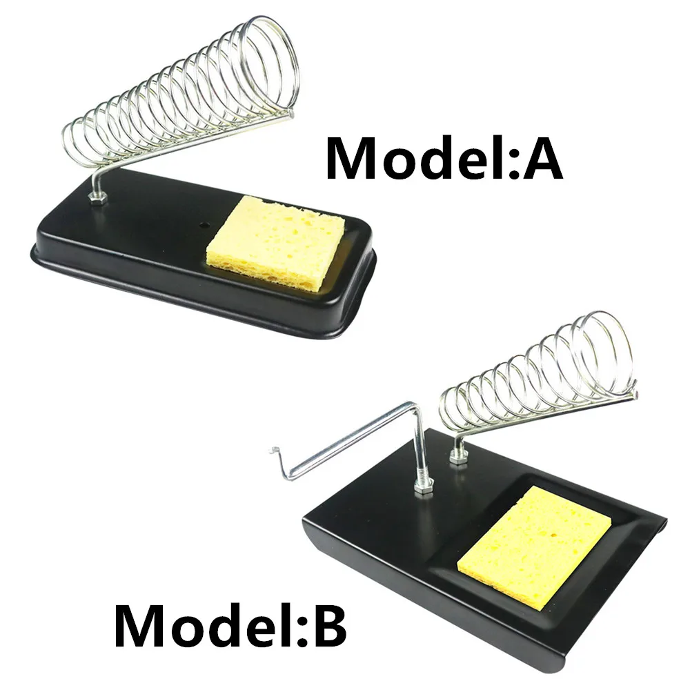 

Electric Soldering Iron Stand Holder with Welding Cleaning Sponge Pads Generic High Temperature Resistance
