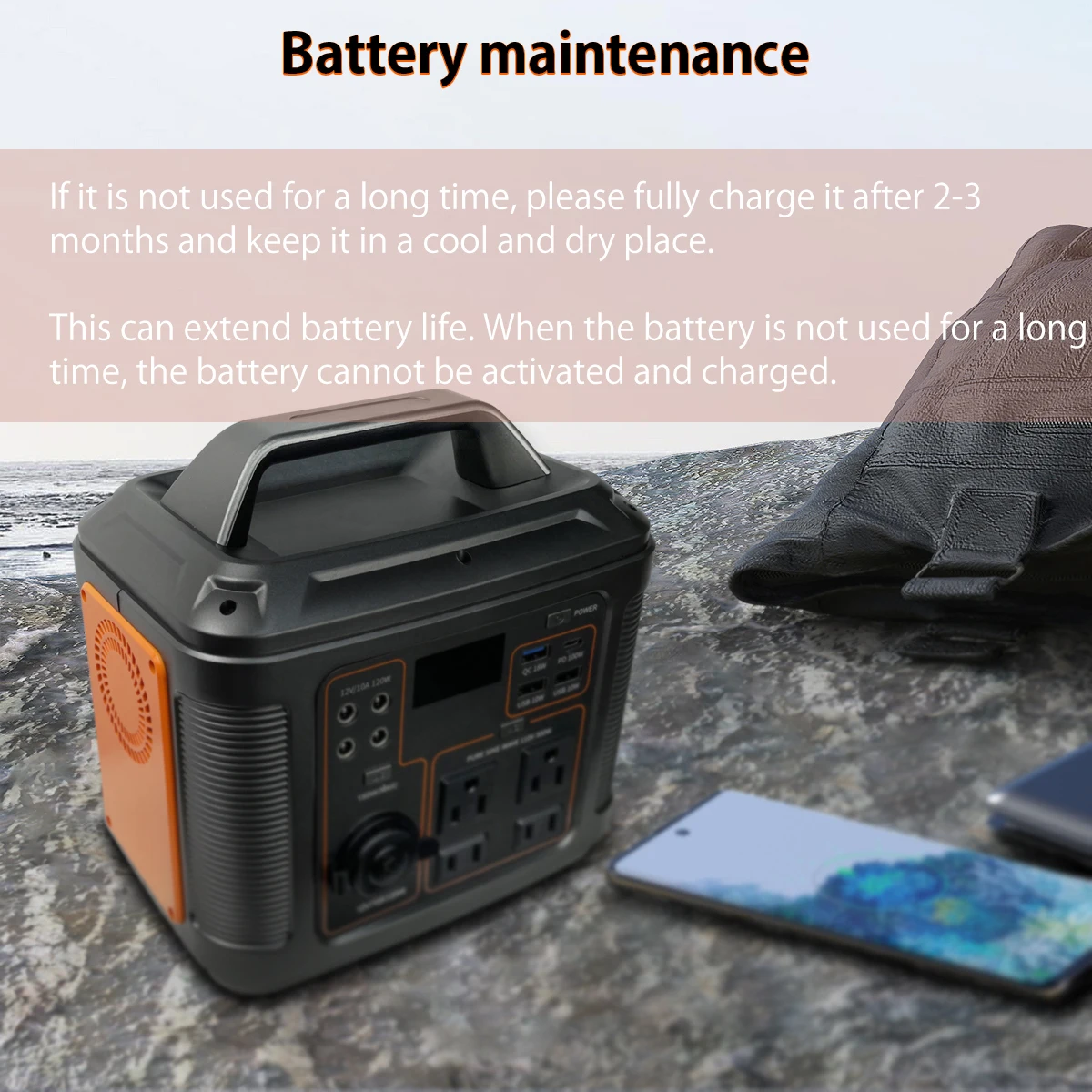 Multifunction 110v 220v 100w Waterproof Portable Generator Camping Outdoor Lithium Power Station portable power station