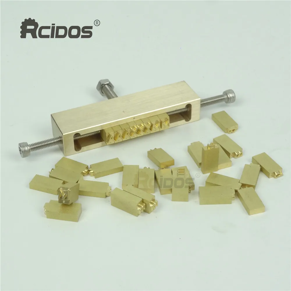 RCIDOS MOVEGO Brass Letters Holder, Time New Roman Hot Foil Stamping flexible letter,“A” height 4mm,6CM Slot