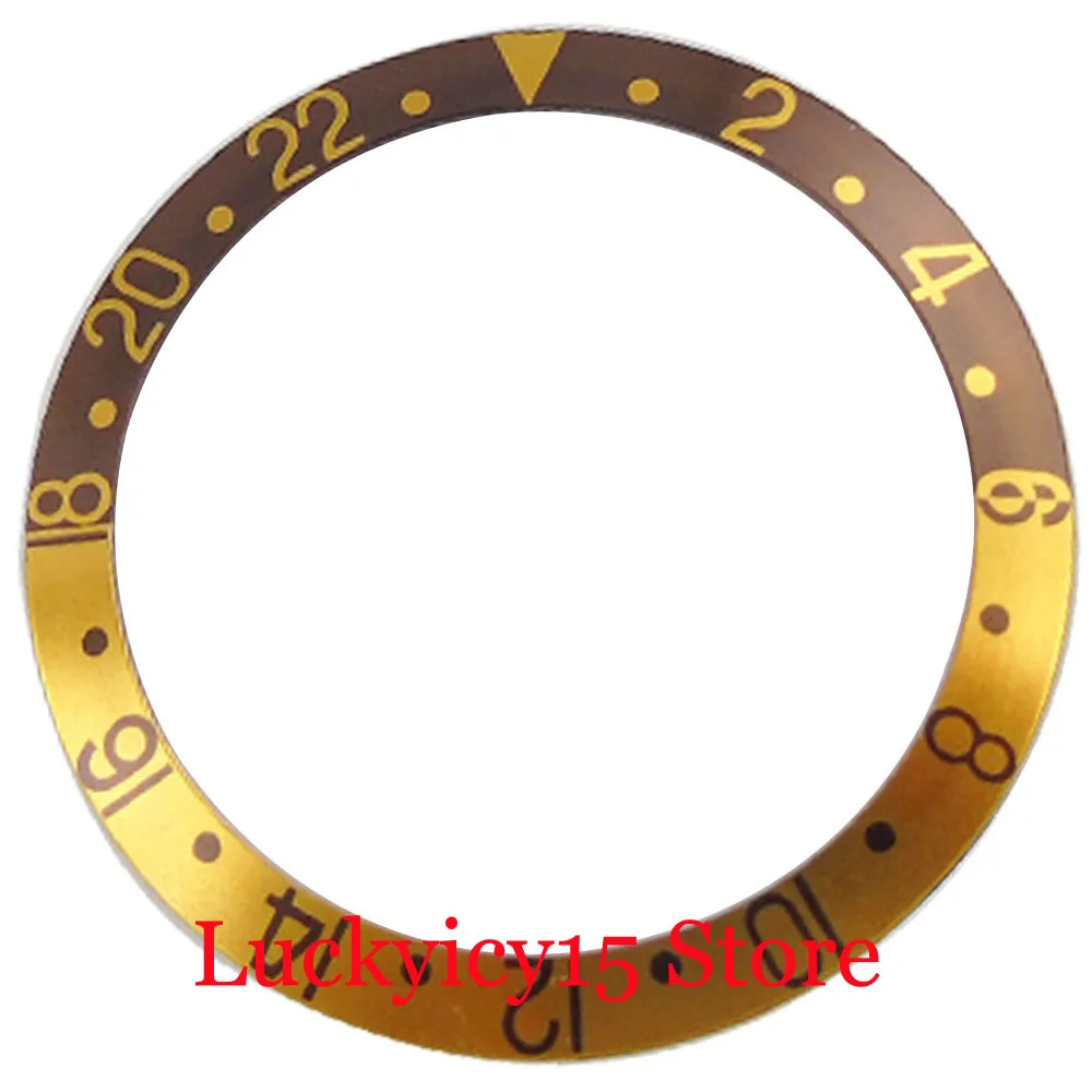 Lunette de montre en alliage d\'aluminium, inclinaison 38mm * 30.6mm, Insert adapté au boîtier SUB/GMT, nouvelle collection